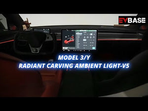 Tesla Model 3 Y Ambient Light Laser Etched LED 128 Colors Atmosphere Light Tesla