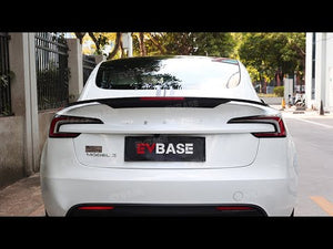 EVBASE Tesla Model 3 Y Spoiler Wing Rear Diffuser ABS Splitter With Brake Light Inspired By B-2 Spirit