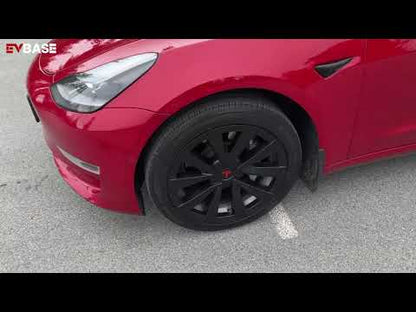 EVBASE Tesla Model 3 Wheel Cover 18 Inch Hubcap Inspired by Model 3 Sport Wheels Exterior Accessories Upgrade 2021-2023.10