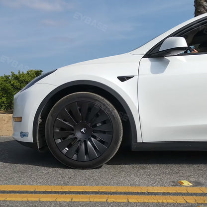 Tesla Wheel Covers Model Y Induction Wheel Caps for 19 inch Gemini Wheels 4PCS Matte Model Y Accessories