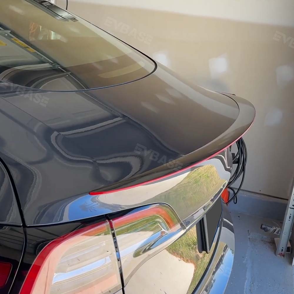 2023 Nuovo spoiler rosso Tesla in fibra di carbonio modello Y 3 spoiler in fibra di carbonio reale