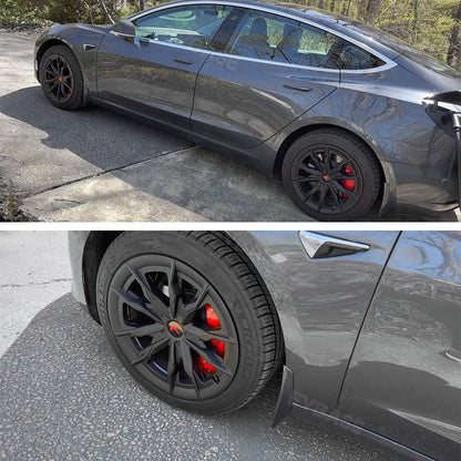 EVBASE Tesla Model 3 Wheel Covers 18 Inch Hub Caps Replacement Saint Style 4PCS 2017-2023 Year