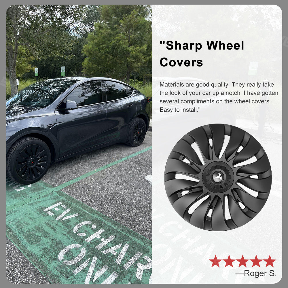 Model 3/Y Überturbine Wheel Covers For 18/19inch Wheel Caps Protector Matte 4PCS 2017+