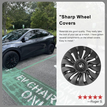 Model Y Überturbine Wheel Covers For 19inch Model Y Gemini Wheel Matte 4PCS