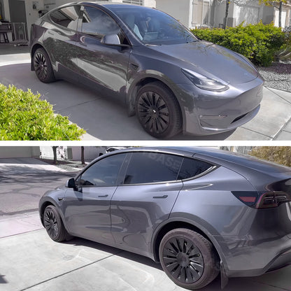 2023 Neue Tesla Radkappen Model Y Induktionsradabdeckungen 19 Zoll Matt 4 Stück für Gemini-Räder