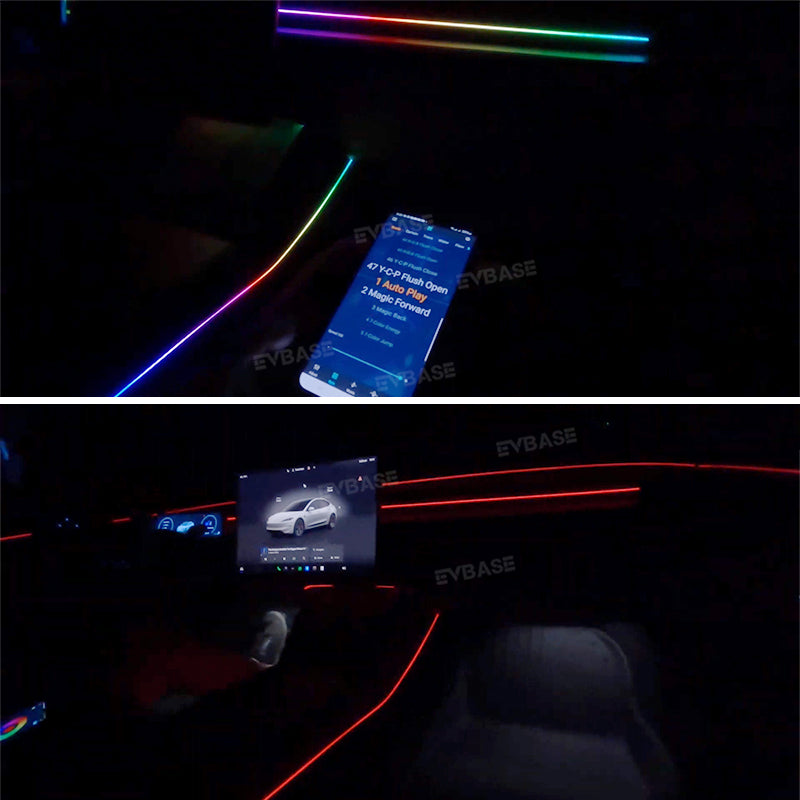 Tesla Model 3 Highland Ambient Lighting Kits Center Console Dashboard RGB LED Strip