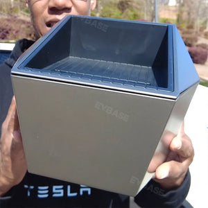 Tesla Model Y Rear Storage Box Cybertruck Style Backseat Organizer Tissue Holder Container