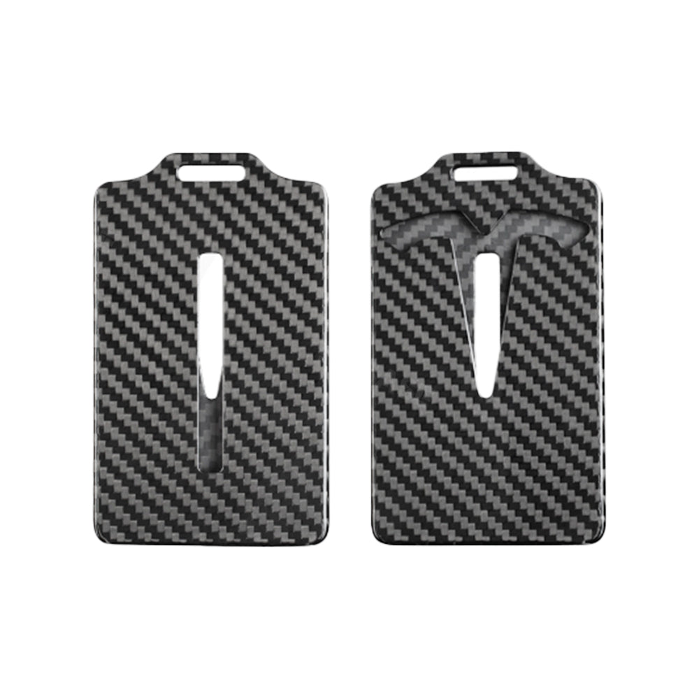 Tesla Key Card Holder Real Carbon Fiber Card Case Keychain Protective Card Sleeves EVBASE