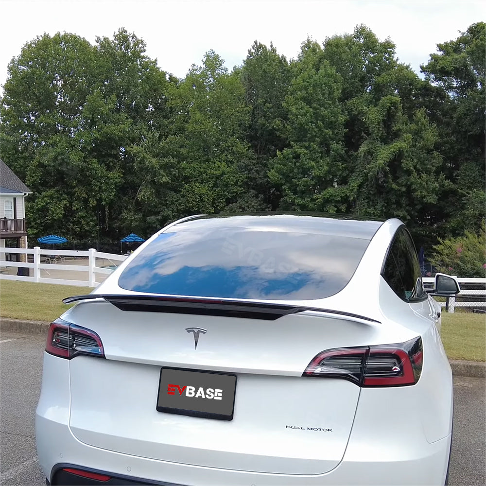 Tesla Model 3 Y Spoiler Wing ABS Rear Trunk Lid Diffuser Splitter Inspired By B-2 Spirit | EVBASE