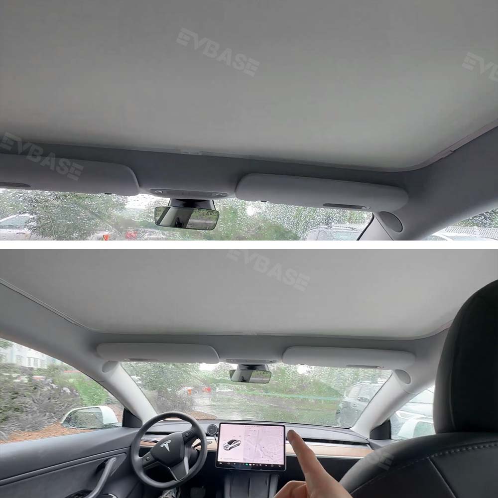 EVBASE Tesla Model 3 Y Roof Parasol 2023 Nueva actualización Glass Roof Roof Sun Shade