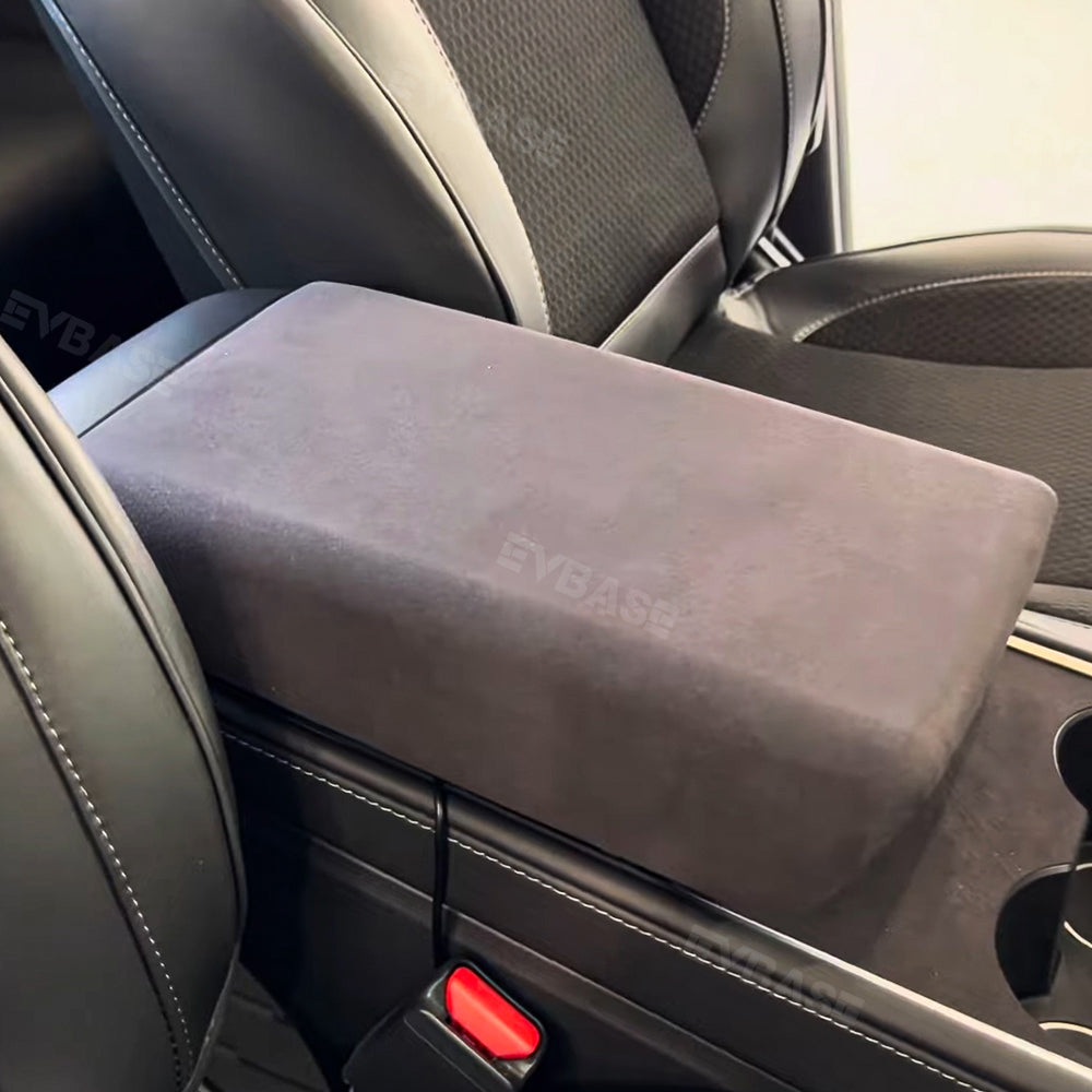 Tesla Model 3 Y Alcantara Suede Cover Set Center Console Armest Dashboard Suede Cover Wrap