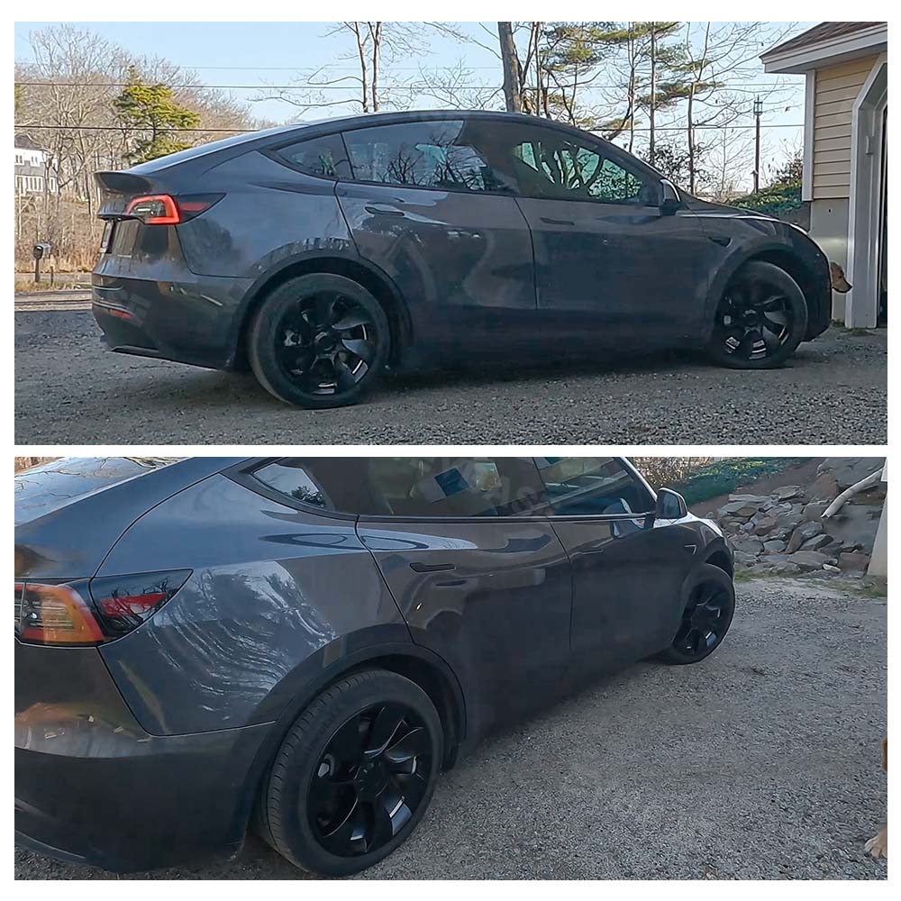 Model Y 19 inch Überturbine Wheel Cover Turbine Wheel Cap Model Y Matte Black 4PCS