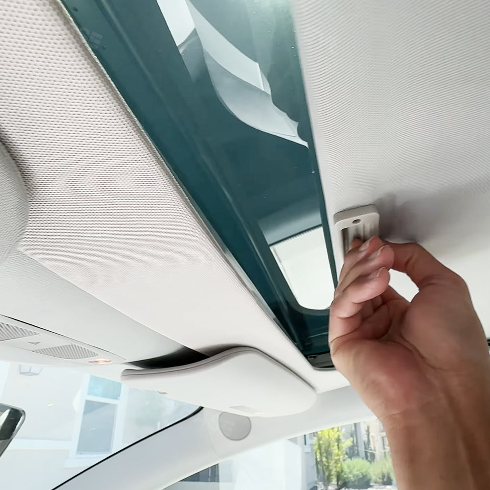 Tesla Model 3/Y Retractable Sunshade Glass Roof Sunshade with Roll Fabric Style|EVBASE