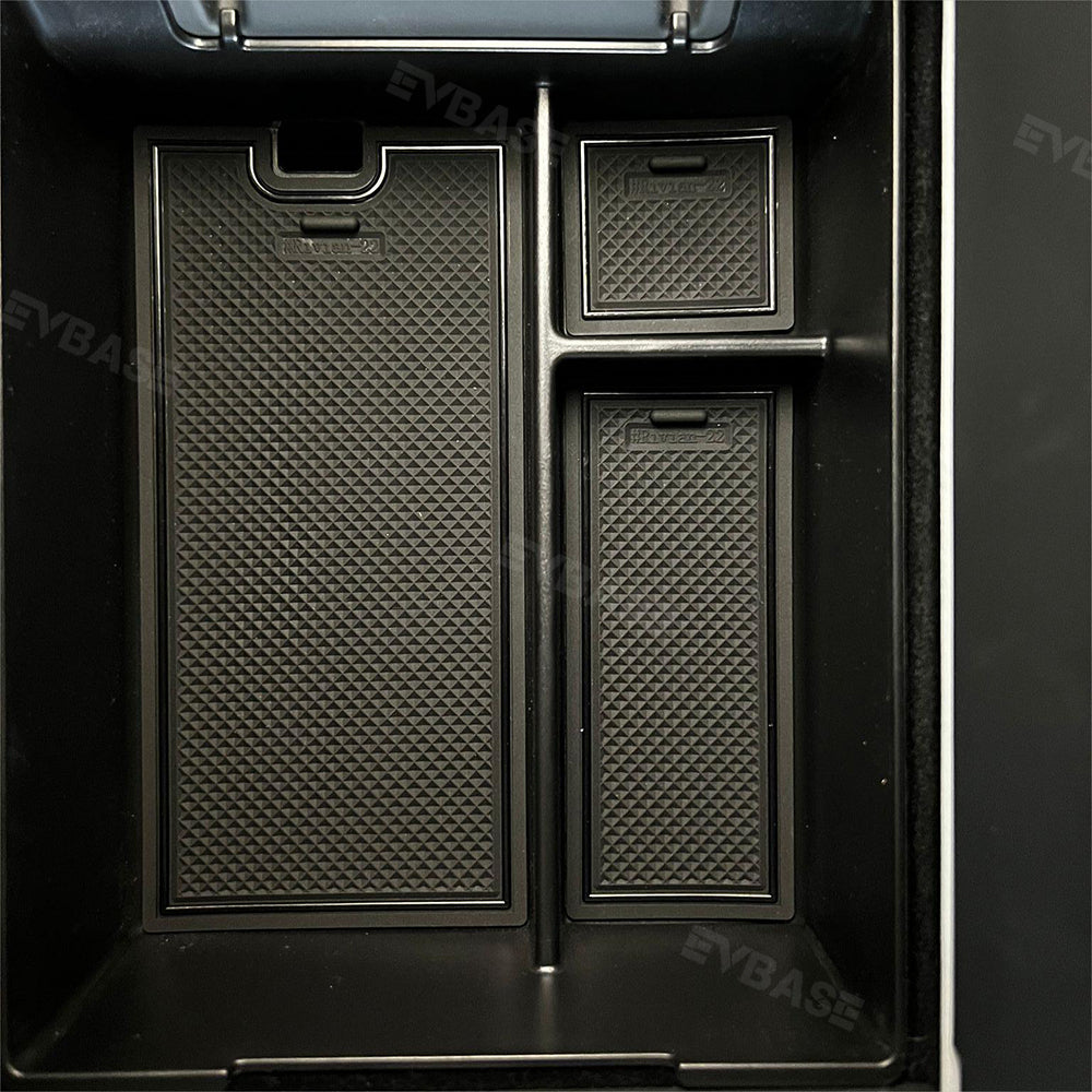 Rivian R1T R1S Center Console Organizer Vassoio Bracciolo Scatola di immagazzinaggio Rivian R1T R1S Accessori