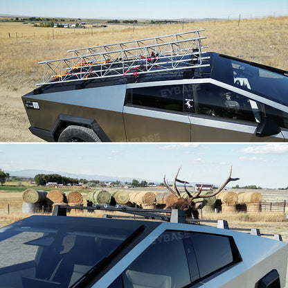 Tesla Cybertruck Roof Rack Cross Bars Cargo Rack Rails EVBASE