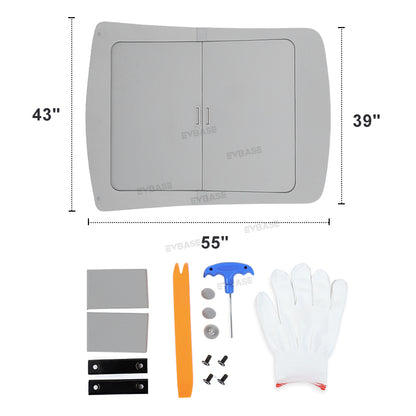 Tesla Model 3/Y Retractable Sunshade Glass Roof Sunshade with Roll Fabric style