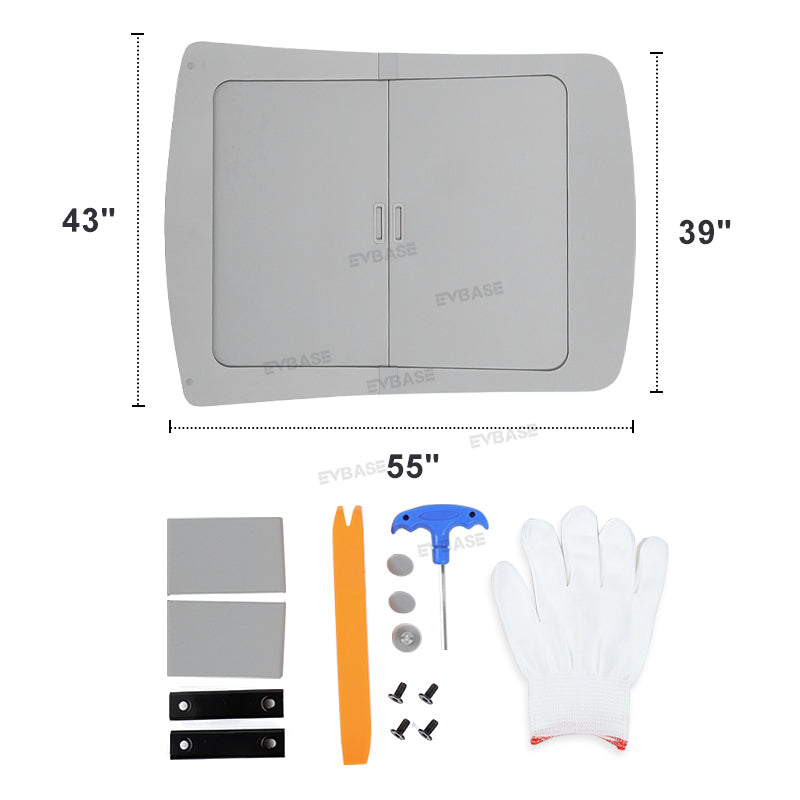 Tesla Model 3/Y Retractable Sunshade Glass Roof Sunshade with Roll Fabric style