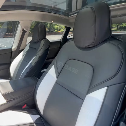 Model Y 3 Custom Seat Covers NAPPA Leather Breathable Cushion Tesla Interior Accessories