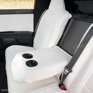 Tesla Cybertruck Seat Covers NAPPA Leather Full Coverage Seat Protector (Black/White)