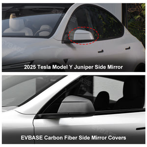 Tesla Model Y Side Mirror Covers Real Carbon Fiber Trim Overlays Protective Cover Rearview Caps Inspired By Model Y Juniper