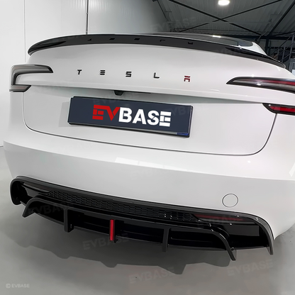 Tesla Model 3 Highland Rear Diffuser Bumper Lip ABS Spoiler Splitter Replacement With Brake Light