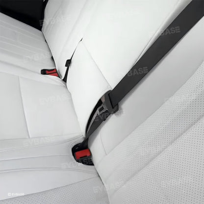 Tesla Cybertruck Seat Covers NAPPA Leather Full Coverage Seat Protector (Black/White)