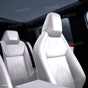 Tesla Cybertruck Custom Seat Covers NAPPA Leather Seat Protector All Set Gen 3.0 With Musk's Rocket Spirit