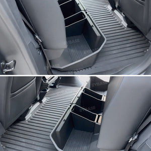 Tesla Cybertruck Underseat Storage Box ABS Organizer Bin With TPE Non-Slip Liner Pad Dividers