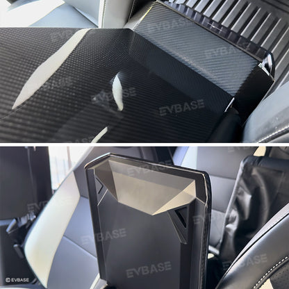 Tesla Cybertruck Rear Screen Frame Cover Real Carbon Fiber Rear Air Vent Protective Cover