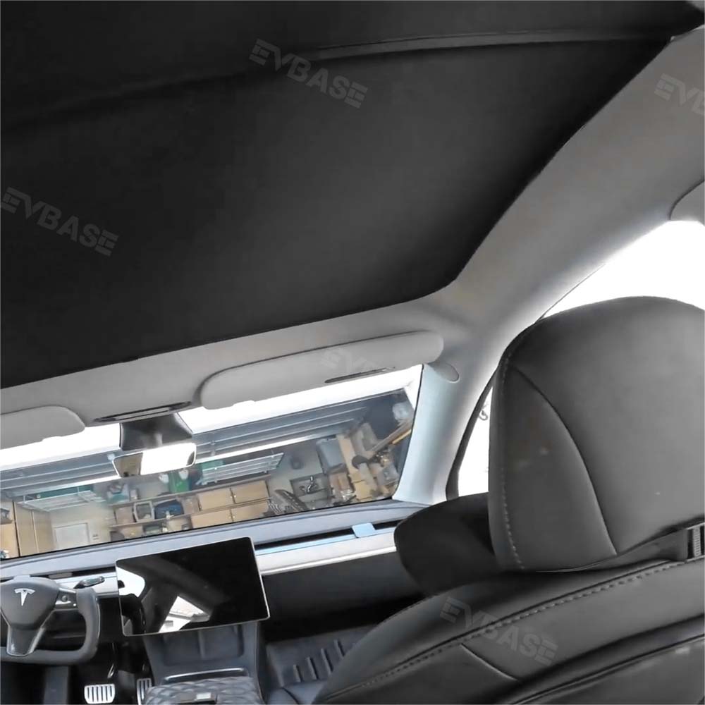 EVBASE Tesla Model 3 Y Roof Parasol 2023 Nueva actualización Glass Roof Roof Sun Shade