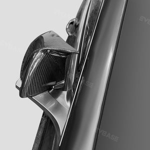 Tesla Model 3 Y Side Rearview Mirror Covers Real Carbon Fiber Cover Model 3 Y Exterior Accessories|EVBASE