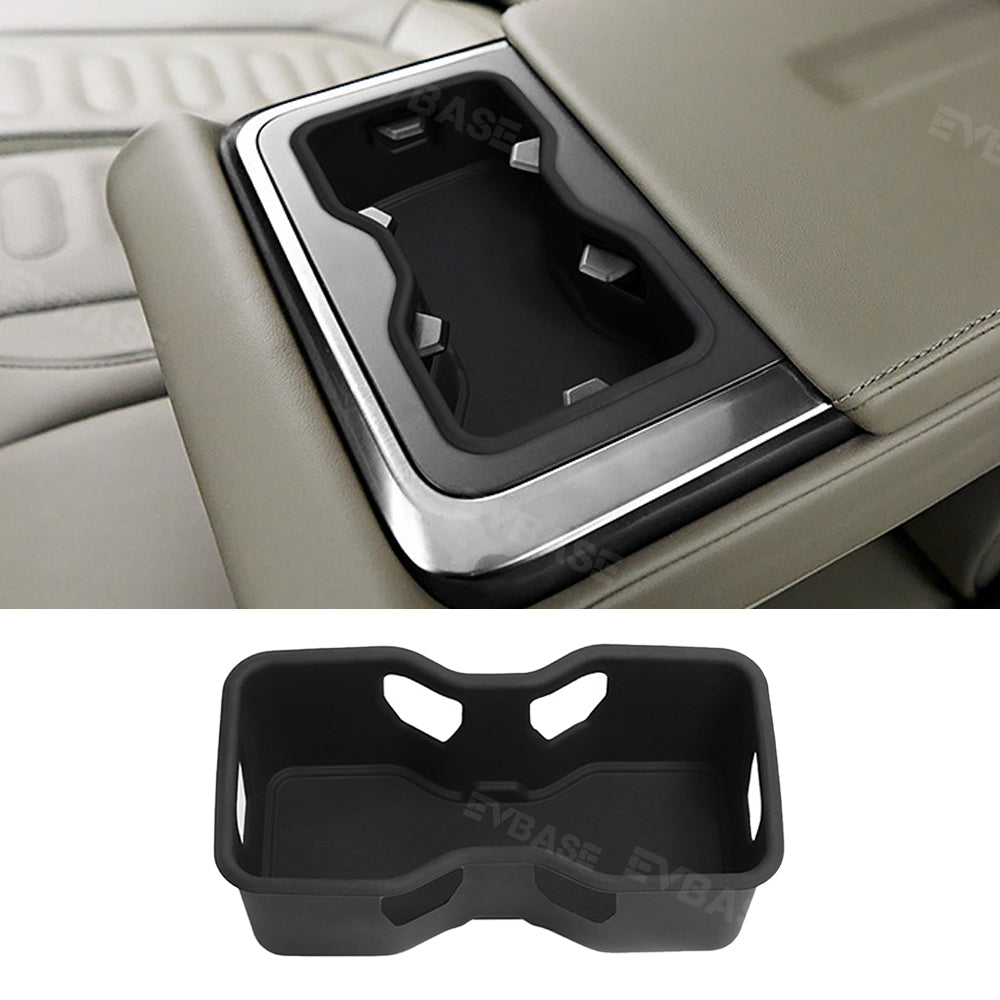 Rivian R1S R1T Silicone Cup Holder Insert Back Seat Drink Holder Rear Row Water Bottle Organizer