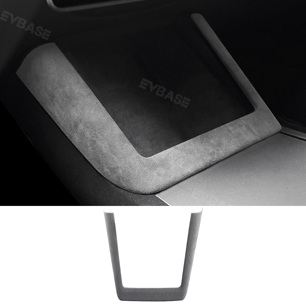 Alcantara Center Console Wireless Charging Pad Frame Cover Decorative Trim For Tesla Model 3 Highland Interior