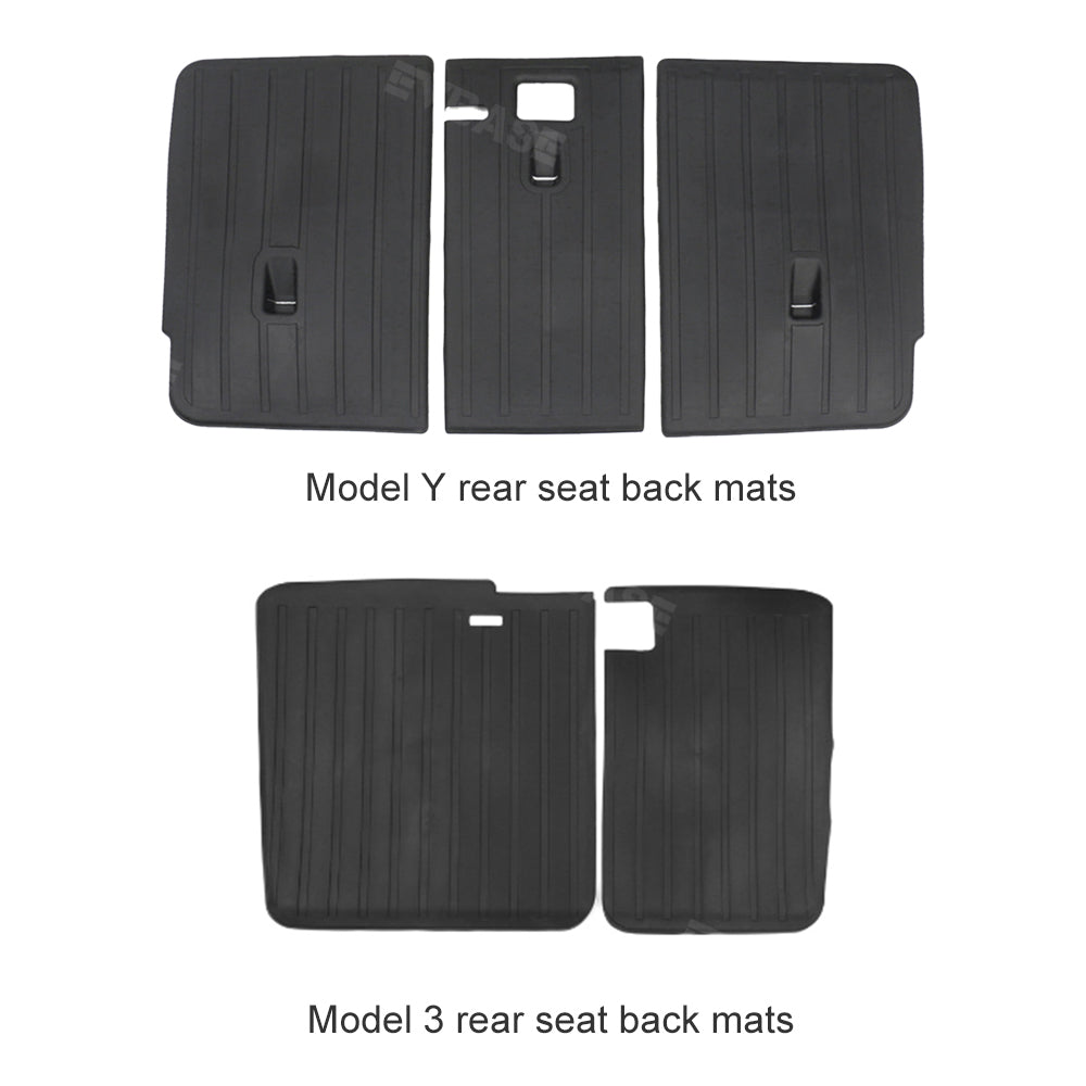 Tesla Model 3 Y Seatback Mat Protector TPE Wear Resistant Rear Second Row Backrest Seat Cover