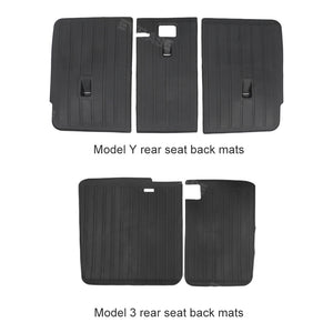 Tesla Model 3 Y Seatback Mat Protector TPE Wear Resistant Rear Second Row Backrest Seat Cover