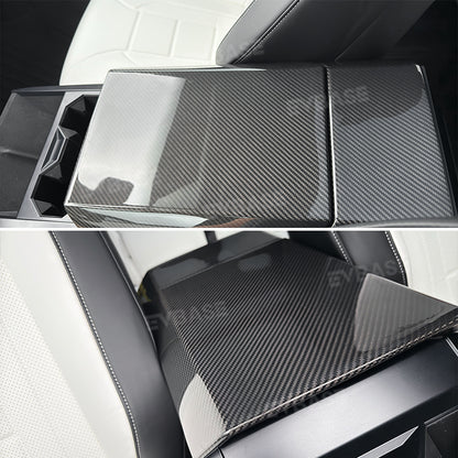 Tesla Cybertruck Rear Screen Frame Cover Real Carbon Fiber Rear Air Vent Protective Cover