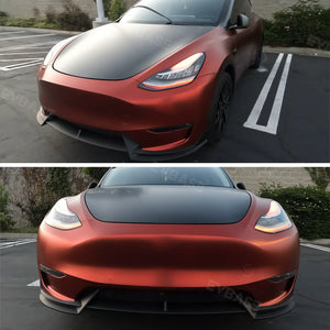 EVBASE Tesla Model Y Front Bumper Lip Fascia Front Lip Spoiler ABS Sport Body Kit Front Apron