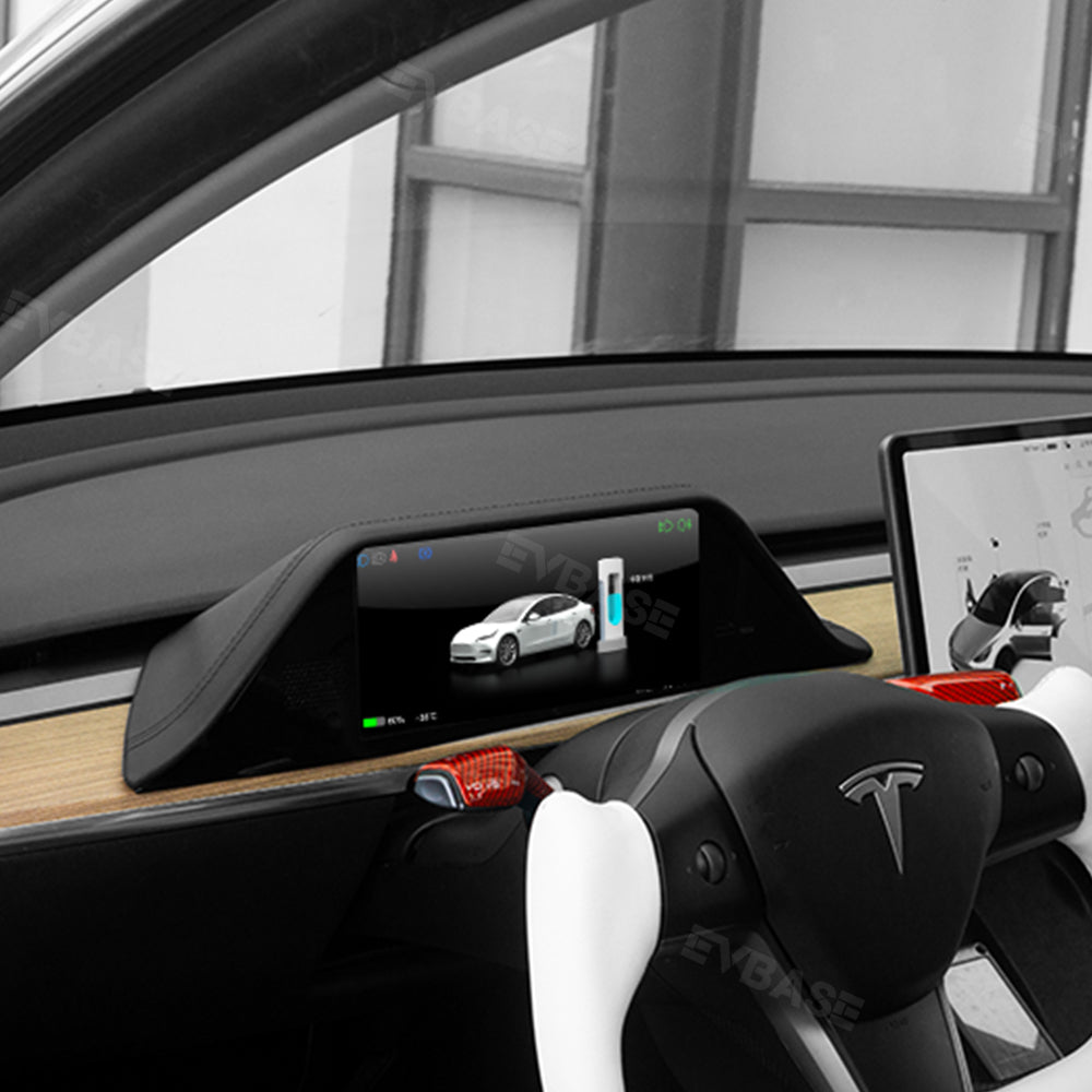 EVBASE Tesla Model 3/Y 8.9 Inch Dashboard Screen Inspired By Model X Head Up Display Instrument Cluster