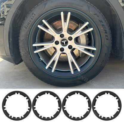 Tesla Model Y Wheel Rim Protectors 19Inch ABS Rim Guard Rimcase With Lug Nut Cover | EVBASE