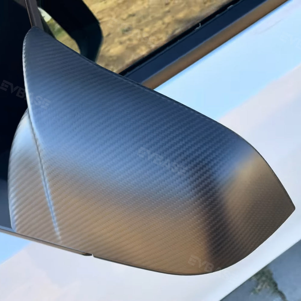 Tesla Model 3 Y Side Rearview Mirror Covers Real Carbon Fiber Cover Model 3 Y Exterior Accessories|EVBASE