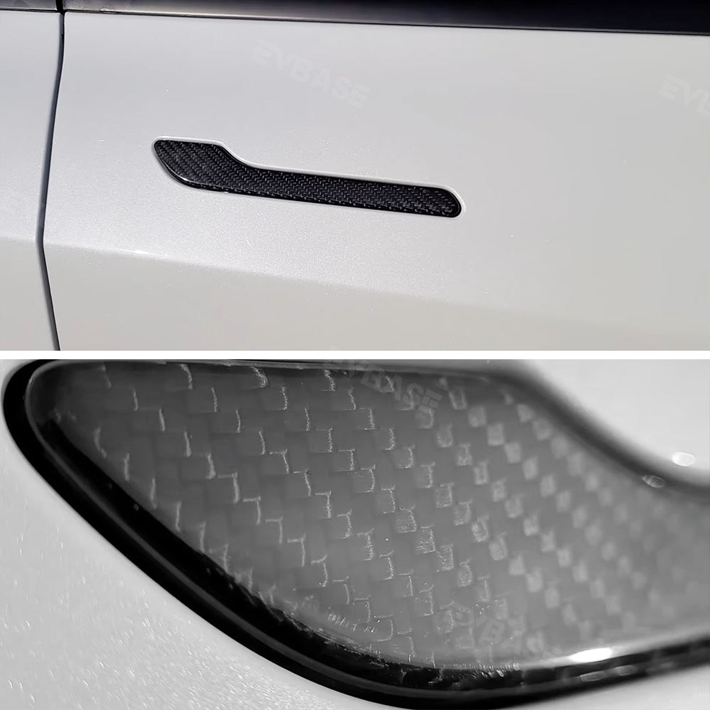 EVBASE Fibra de carbono Tesla Door Handle Cover para el modelo 3 Y