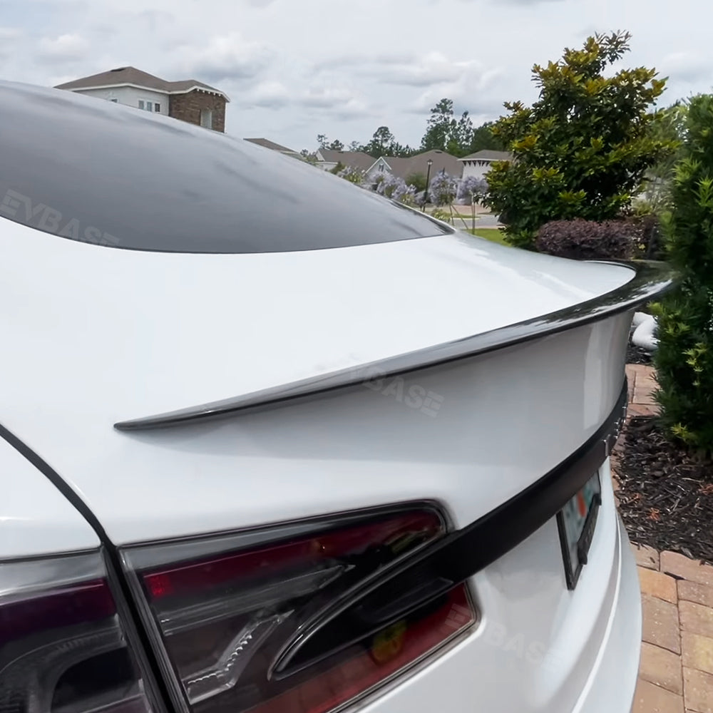 Tesla Model S Tronco in Fibra di Carbonio Reale Spoiler Wing Model S Accessori