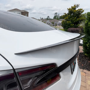 Tesla Model S Real Carbon Fiber Trunk Spoiler Wing Model S Accesorios