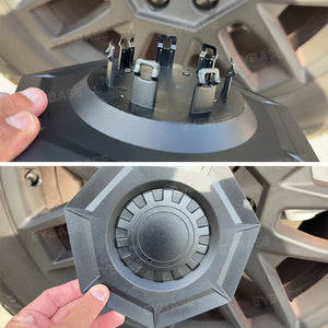 Upgrade Cybertruck Center Wheel Caps Heptagon Hub Covers Lug Nut Covers Tesla Accessories EVBASE