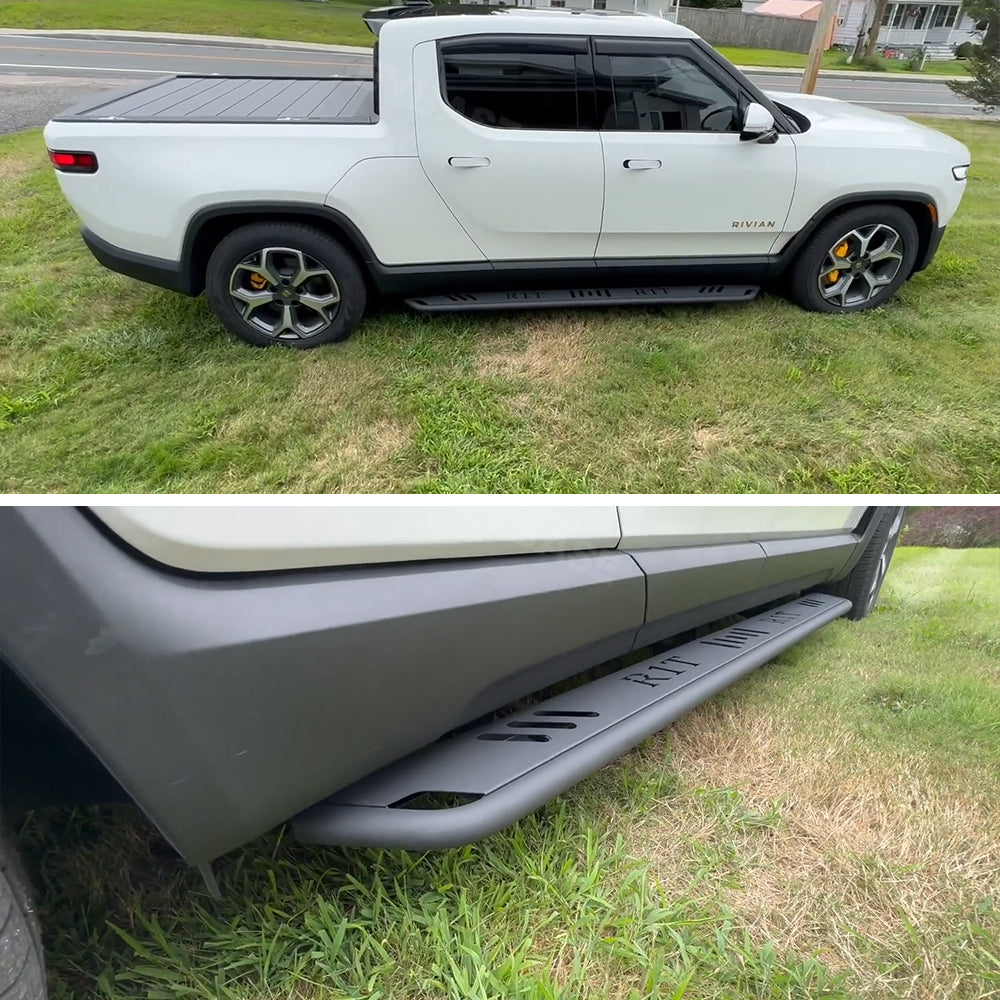 50%OFF-EVBASE Rivian R1T Running Boards 2022-2024  (With R1T Letters)