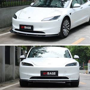 Tesla Model 3 Highland Front Bumper Lip ABS Splitter Front Apron Body Kits Spoiler Fascia 3-Stage