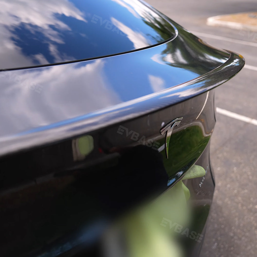 Tesla Model Y Real Carbon Fiber Spoiler Wing (Glossy)