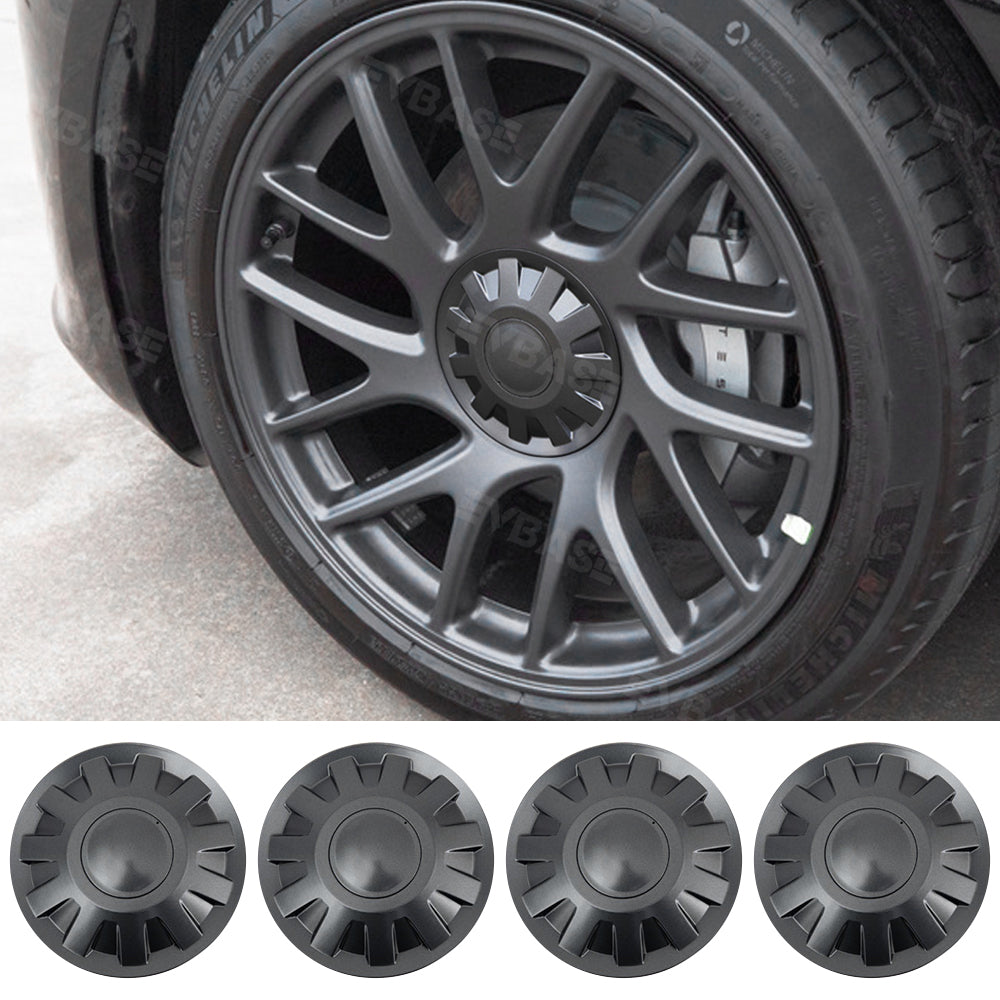 EVBASE Tesla Model 3 Highland Wheel Center Hub Caps 18 Inch Überturbine Wheel Center Caps Kit 4PCS