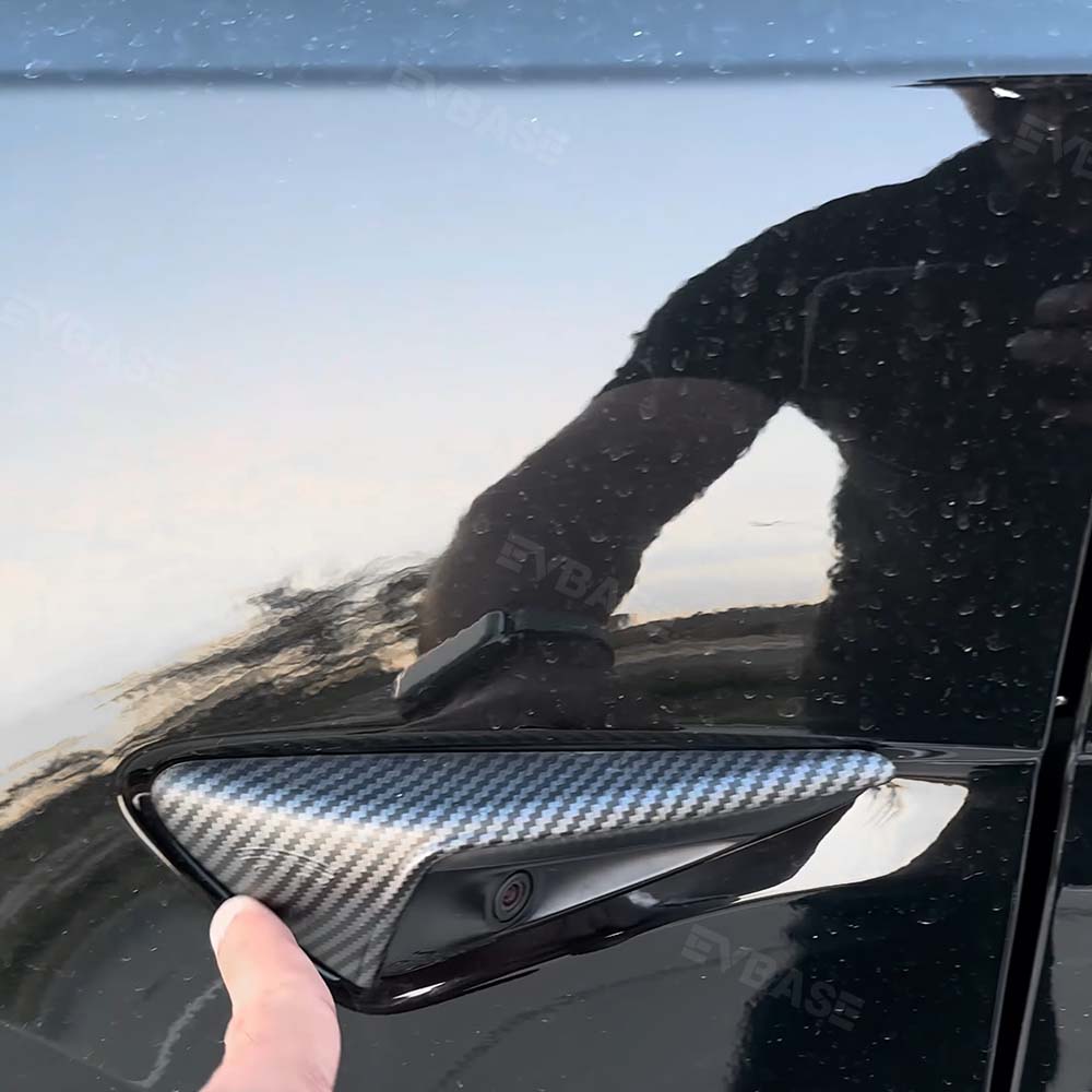 EVbase Carbon Fiber Tesla Seitenkamera Blinkerabdeckung für Model 3 Y