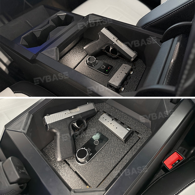 Tesla Cybertruck Center Console Safe Lockbox Storage Box Anti-Theft Safe Vault Armrest Organizer